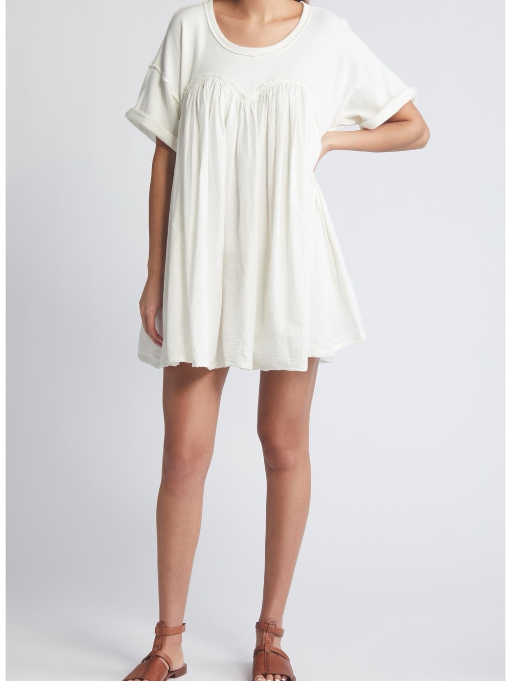 Free People Catalina Mixed Media Minidress Size Large